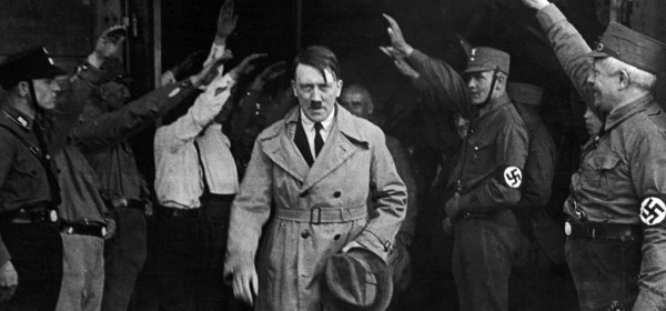 Adolf Hitler looking serious