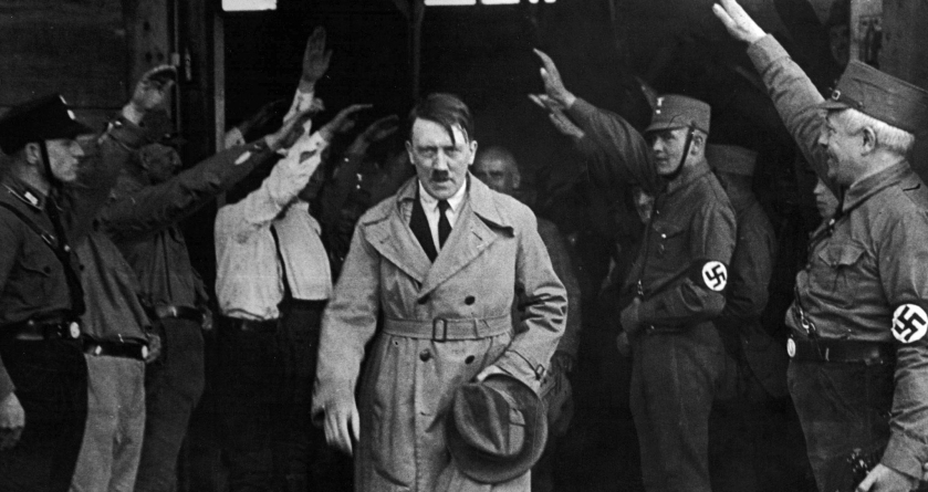 Adolf Hitler looking serious